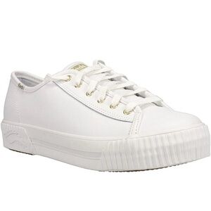 EUC Women’s Keds Triple Kick Amp  White Leather Classic Sneakers, Size 7.5